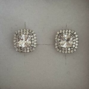 Sterling Silver And Sapphire Cushion Cut Stud Earrings